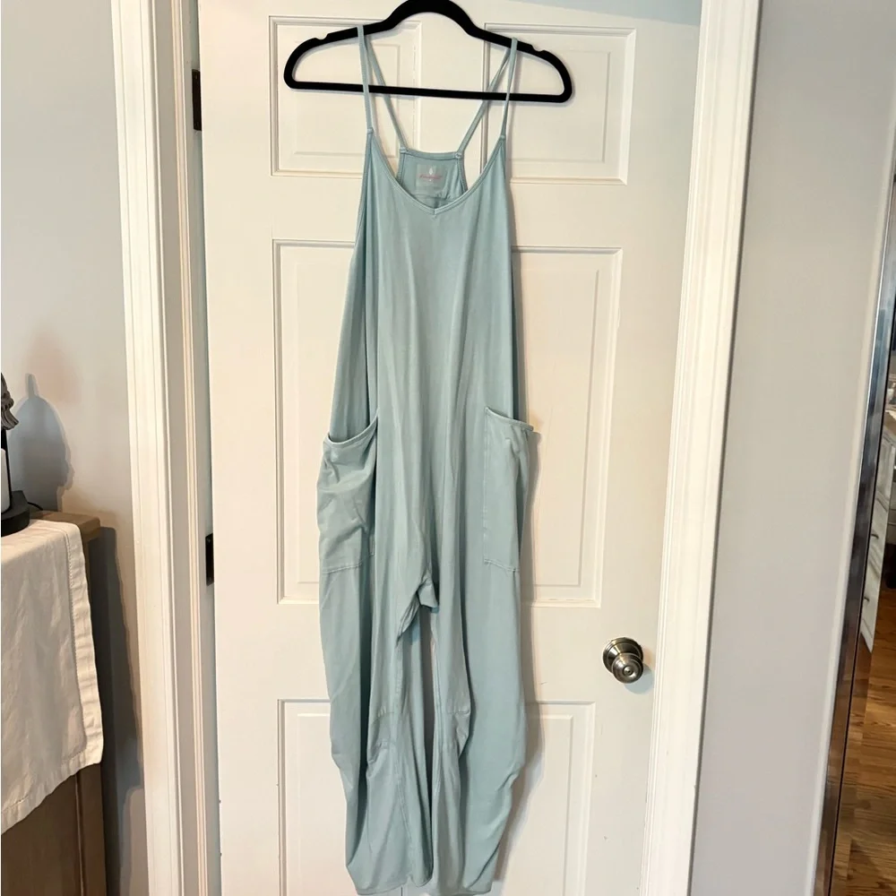 Free People Movement Hot Shot Onesie Baby Blue Medium - Picture 3 of 5